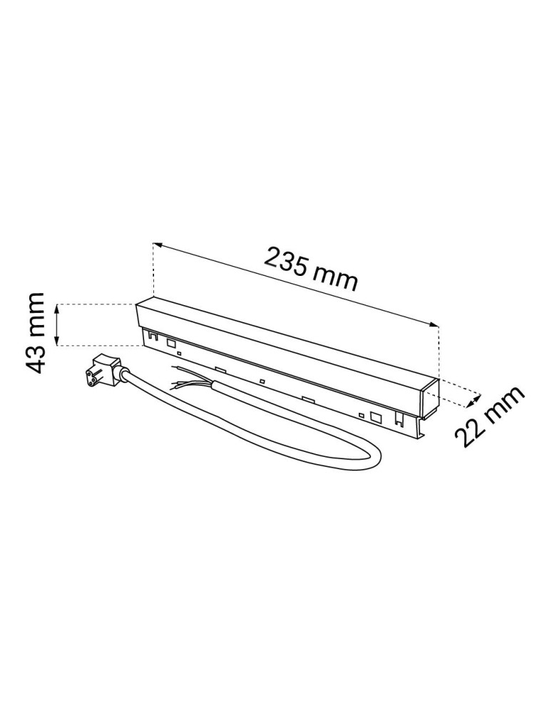 Accessories for magnetic busbars - Shilo Plug-in power supply 100W (Komatsu system) - Black 6635 - product kolory-swiatla.pl 2