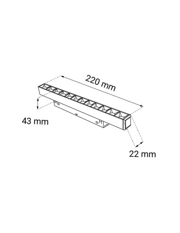 Shilo Magnetic Spot Komatsu dot - White (220 mm) 48V 12W 960lm 3000K 6645 - product 2