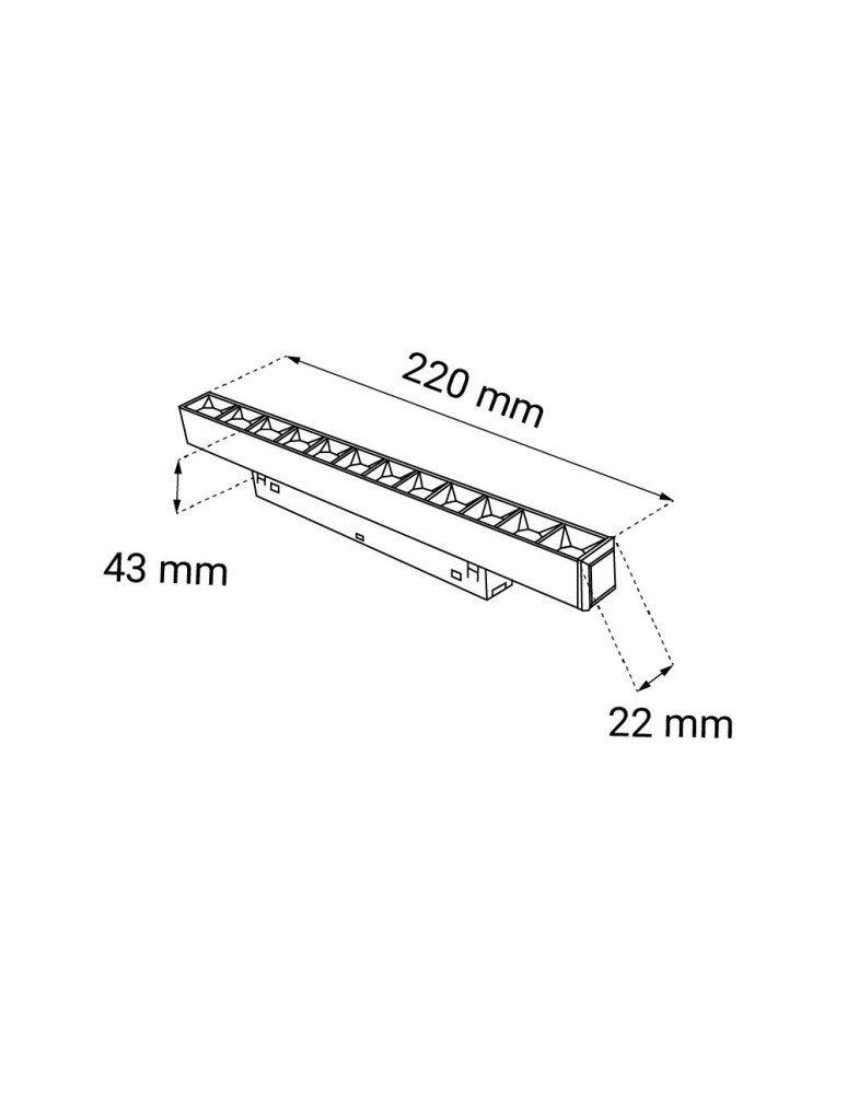 Magnetic rail lamps - Shilo Magnetic Spot Komatsu dot - White (220 mm) 48V 12W 960lm 4000K 6646 - product kolory-swiatla.pl 2