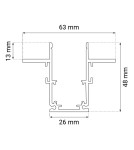 Magnetic rails - Shilo Komatsu 48V flush-mounted magnetic busbar - White (1 m) 6500 - product 2