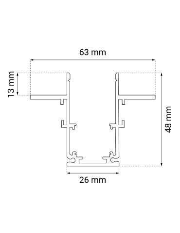 Shilo Szynoprzewód magnetyczny podtynkowy Komatsu 48V - Biały (1 m) 6500 - produkt 2