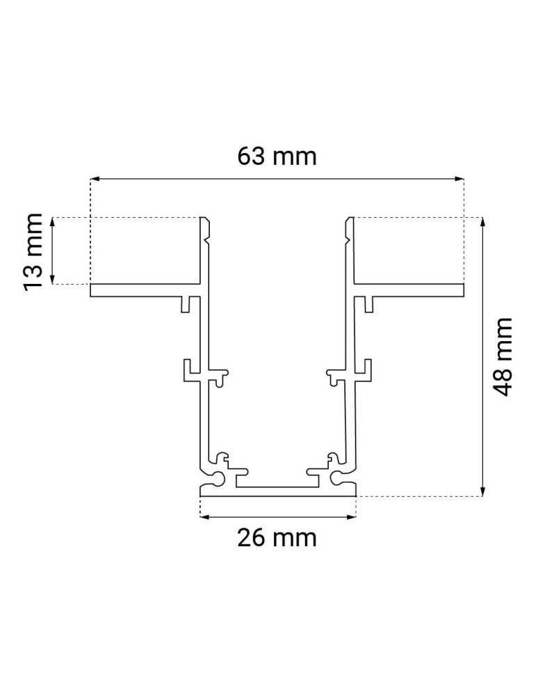 Magnetic rails - Shilo Komatsu 48V flush-mounted magnetic busbar - White (1 m) 6500 - product kolory-swiatla.pl 2