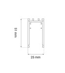 Magnetic rails - Shilo Komatsu 48V magnetic surface-mounted busbar - White (1 m) 6504 - product 2