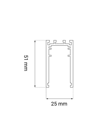 Shilo Szynoprzewód magnetyczny natynkowy Komatsu 48V - Biały (1 m) 6504 - produkt 2