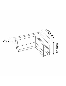 Shilo L surface-mounted switch for Komatsu 48V magnetic busbar - White 6516 - product 2