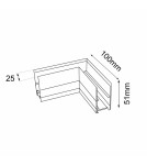 Accessories for magnetic busbars - Shilo L surface-mounted switch for Komatsu 48V magnetic busbar - Black 6517 - product 2