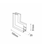 Accessories for magnetic busbars - Shilo L surface-mounted switch wall-ceiling magnetic bus Komatsu 48V - Black 6521 - product 2