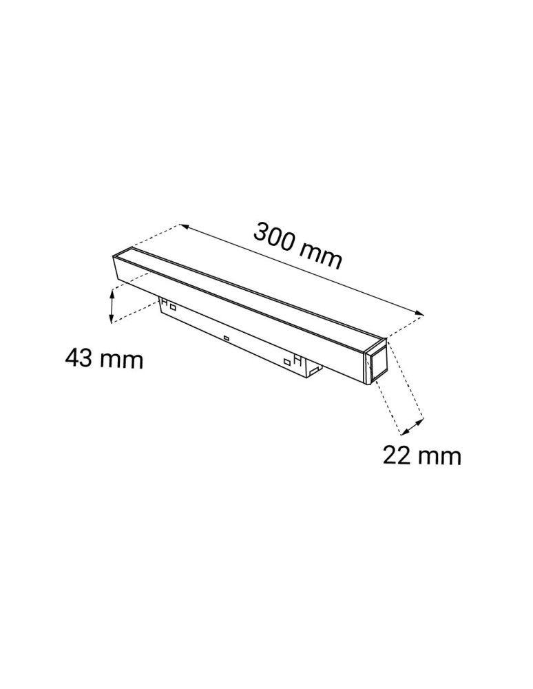 Magnetic rail lamps - Shilo Magnetic Spot Komatsu - White (300 mm) 48V 12W 960lm 4000K 6543 - product kolory-swiatla.pl 2