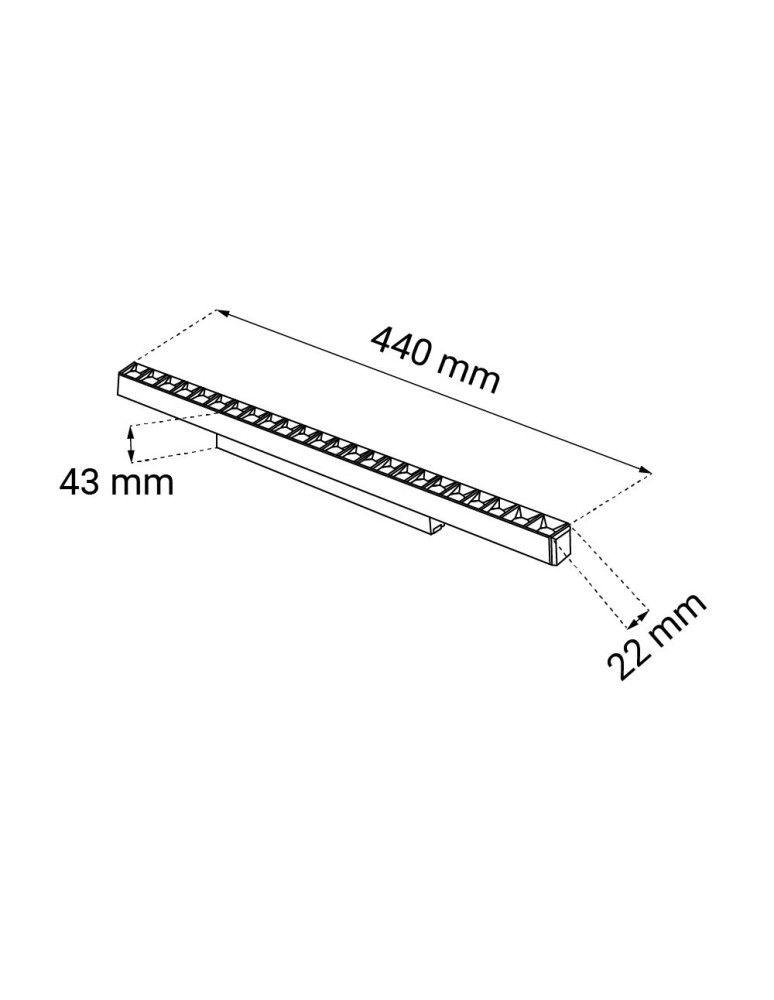 Magnetic rail lamps - Shilo Magnetic Spot Komatsu dot - Black (440 mm) 48V 24W 1920lm 4000K 6566 - product kolory-swiatla.pl 2