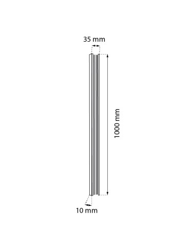 Shilo Szynoprzewód magnetyczny natynkowy Komatsu Slim 48V - Czarny (1 m) 6040 - produkt 2