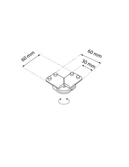 Shilo Komatsu Slim Magnetic Bus L Connector - Black 6043 - product 2