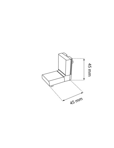 Shilo Komatsu Slim wall-ceiling angle connector - Black 6044 - product 2