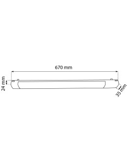Shilo Spot magnetyczny Komatsu Slim - Czarny - 48V 24W 1920lm (670 mm) 3000K 6051 - produkt 2