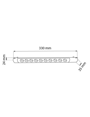 Shilo Spot magnetyczny Komatsu Slim dot - Czarny - 48V 10W 800lm (330 mm) 4000K 6054 - produkt 2