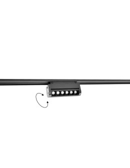 Shilo Magnetic spot Komatsu Slim dot move - Black - 48V 6W 480lm (128mm) 3000K 6057