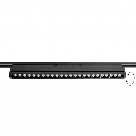 Shilo Spot magnetyczny Komatsu Slim dot move - Czarny - 48V 24W 1920lm (452 mm) 3000K 6061