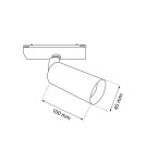 Magnetic rail lamps - Shilo Magnetic Spot Komassa Slim (Komatsu Slim System) - Black - 48V 8W 640lm (45mm) 3000K 6063 - product 2