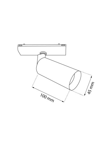 Shilo Magnetic Spot Komassa Slim (Komatsu Slim System) - Black - 48V 8W 640lm (45mm) 3000K 6063 - product 2