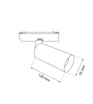 Magnetic rail lamps - Shilo Magnetic Spot Komassa Slim (Komatsu Slim System) - Black - 48V 18W 1440lm (55mm) 4000K 6066 - product 2