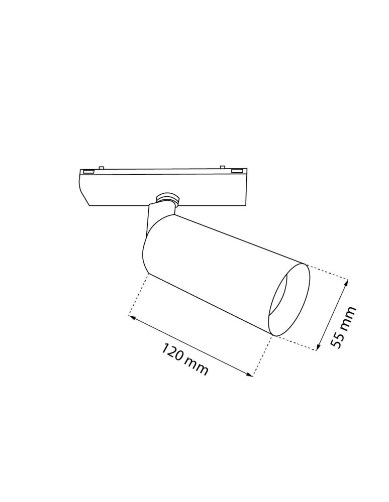Magnetic rail lamps - Shilo Magnetic Spot Komassa Slim (Komatsu Slim System) - Black - 48V 18W 1440lm (55mm) 4000K 6066 - product kolory-swiatla.pl 2