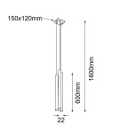 Pendant tube lamps - Shilo Pendant lamp Kosame 3 - Gold (600 mm) 5201 - product 2