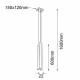 Shilo Lampa wisząca Kosame 3 - Złota (600 mm) 5201