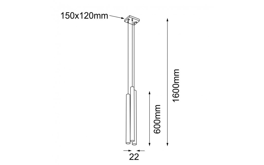 Shilo Lampa wisząca Kosame 3 - Złota (600 mm) 5201