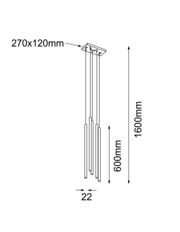 Shilo Lampa wisząca Kosame 5 - Złota (600 mm) 5202 - produkt 2