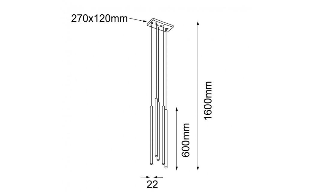 Shilo Lampa wisząca Kosame 5 - Złota (600 mm) 5202