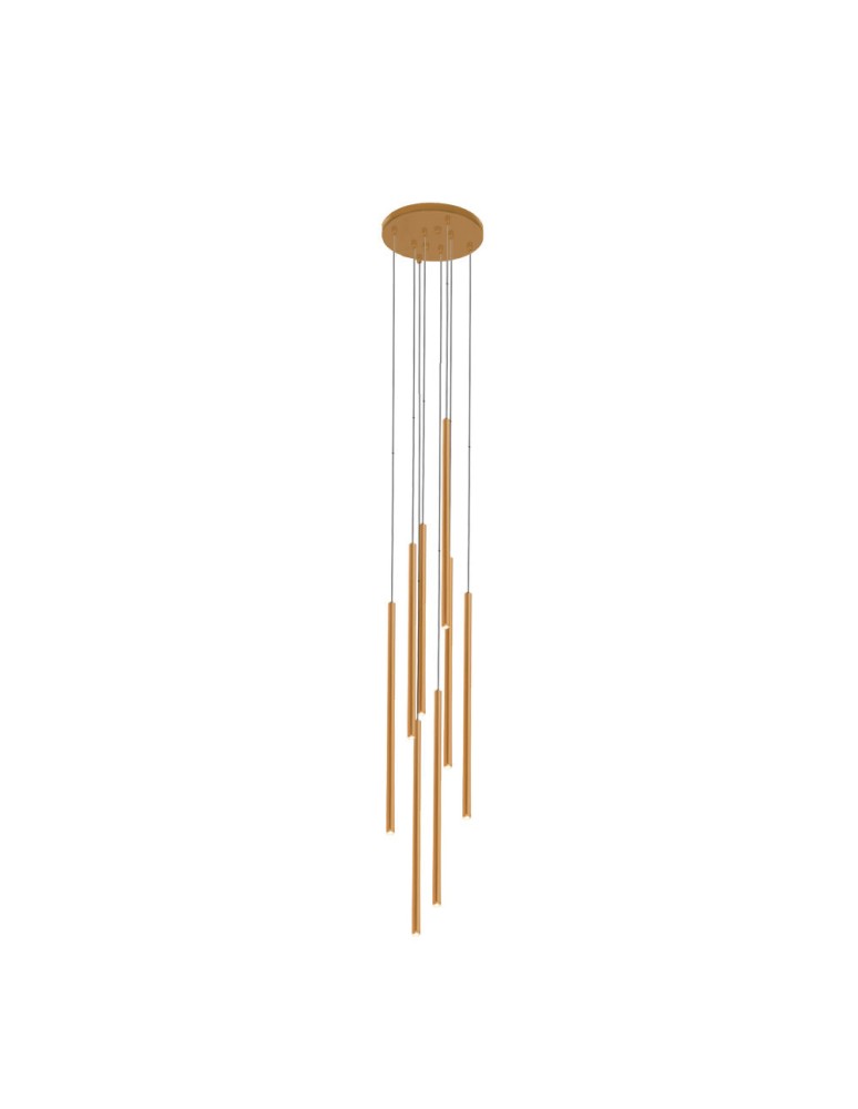 Pendant tube lamps - Shilo Pendant lamp Kosame 8 - Gold (600 mm) 5203 - product kolory-swiatla.pl 1