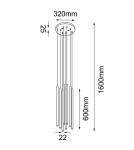 Pendant tube lamps - Shilo Pendant lamp Kosame 8 - Gold (600 mm) 5203 - product 2