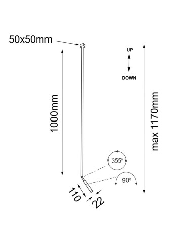 Shilo Reflektor Kosame R1 - Złoty (1170 mm) 2035 - produkt 2