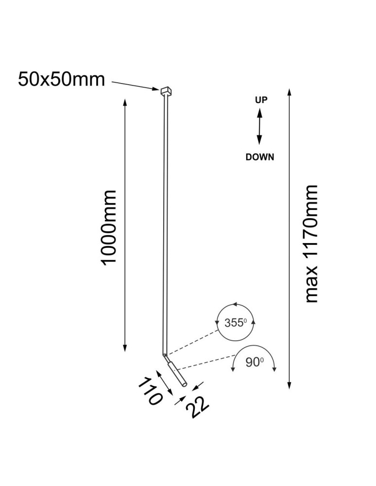 Spotlight ceiling lamps - Shilo Kosame R1 Spotlight - Gold (1170 mm) 2035 - product kolory-swiatla.pl 2