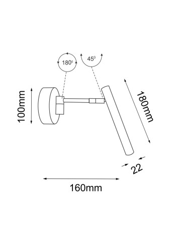 Shilo Kinkiet Kosame K2 - Złoty (180 mm) 4009 - produkt 2
