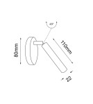 Shilo Kinkiet Kosame K3 - Czarny (110 mm) 4054