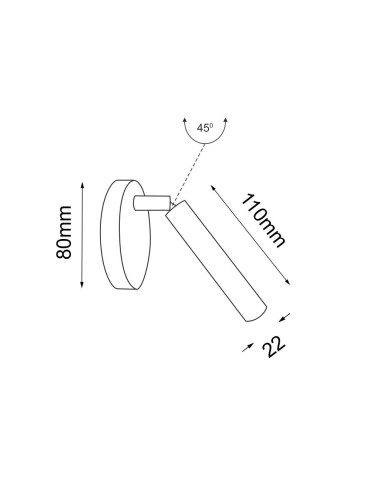 Shilo Kinkiet Kosame K3 - Czarny (110 mm) 4054 - produkt 2