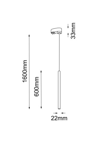 Shilo Spot Kosame T - Złoty - Szynoprzewód 3F 230V (600 mm) 6067 - produkt 2