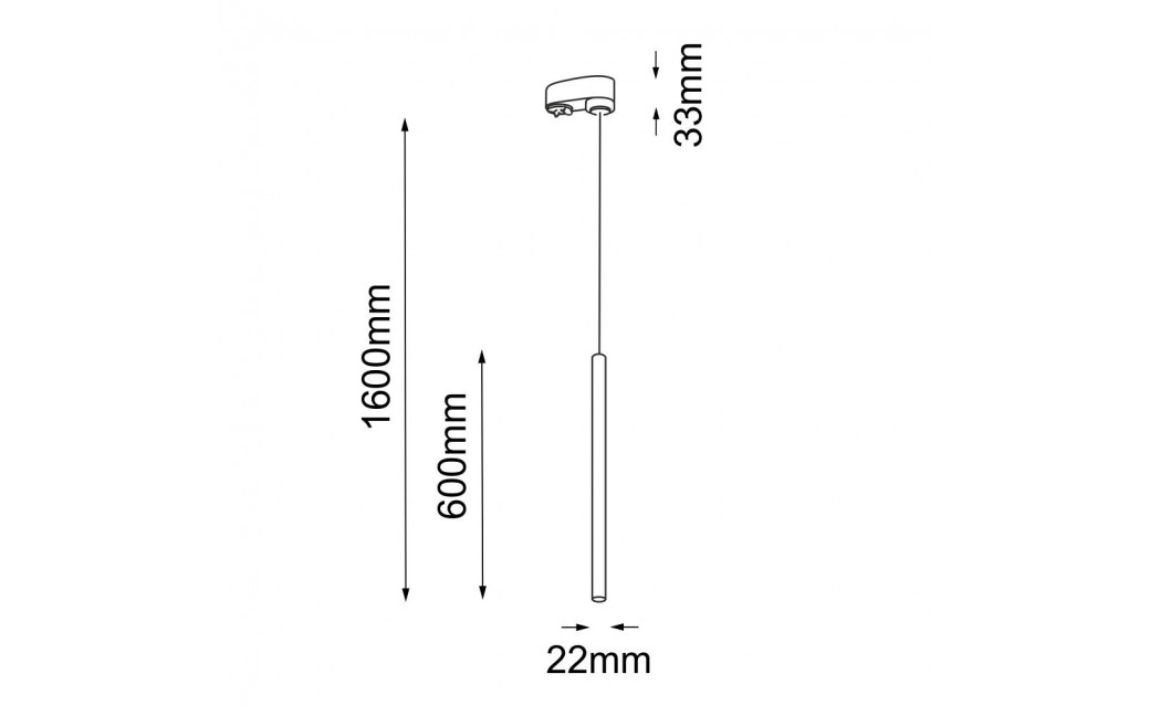 Shilo Spot Kosame T - Złoty - Szynoprzewód 3F 230V (600 mm) 6067