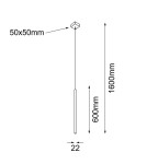 Pendant tube lamps - Shilo Kosame Pendant Lamp - Black (600 mm) 7844 - product 2