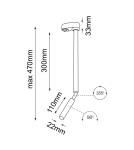 Lamps for 3-phase busbars - Shilo Spot Kosame T R - Black - Rail 3F 230V 7870 - product 2