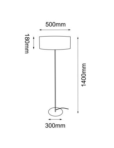 Shilo Lamego F Wide Floor Lamp - Beige (1400 mm) 2019 - product 2