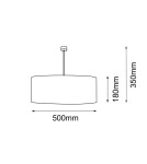Pendant lamps - Shilo Lamego O Z Pendant Lamp - Beige (500 mm) 5187 - product 2