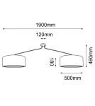 Pendant lamps - Shilo Pendant lamp Lamego 2 Z - Gray (1900 mm) 5196 - product 2