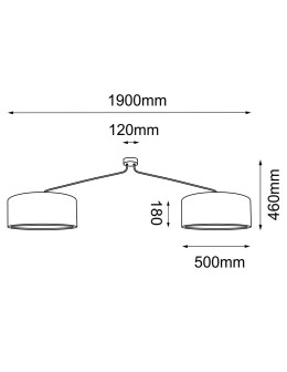 Shilo Lampa wisząca Lamego 2 Z - Beżowa (1900 mm) 5197 - produkt 2