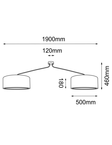 Shilo Pendant lamp Lamego 2 Z - Jute (1900 mm) 5198 - product 2