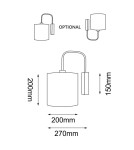 Wall lamps - Shilo Wall lamp Lamego K - Gray (320 mm) 4045 - product 2