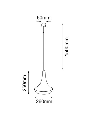 Shilo Lampa wisząca Mahaka 1 - Biała (260 mm) 5175 - produkt 2
