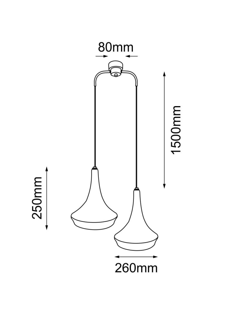 Pendant lamps - Shilo Pendant lamp Mahaka 2 - White (500 mm) 5176 - product kolory-swiatla.pl 2