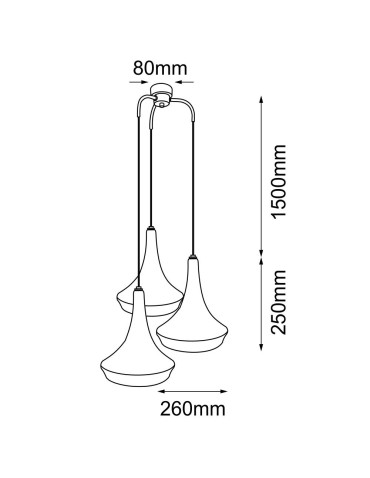 Shilo Lampa wisząca Mahaka 3 - Beżowa (500 mm) 5180 - produkt 2