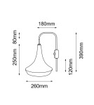 Wall lamps - Shilo Wall lamp Mahaka - Gray (390 mm) 4034 - product 2